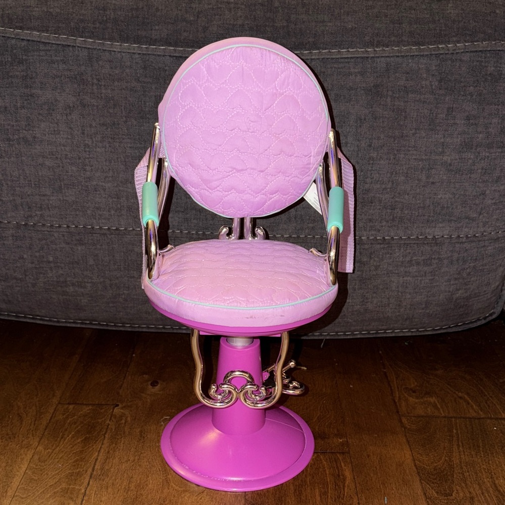Our Generation Pink and Mint Doll Salon Chair
